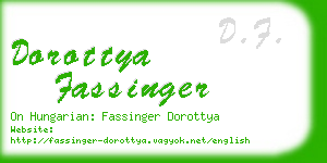 dorottya fassinger business card